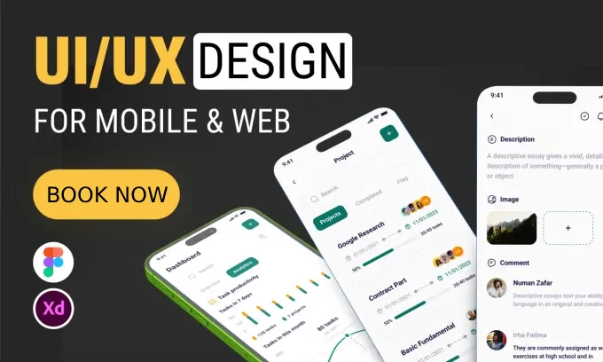 Create UI UX design for your app, website, dashboard.