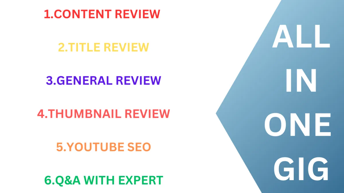 Review your Youtube Videos and help your channel to grow organically with master action plan.