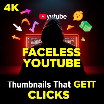 make 10 thumbnails for your faceless YouTube videos🚀👩‍🚀🚀 which save your so many times
