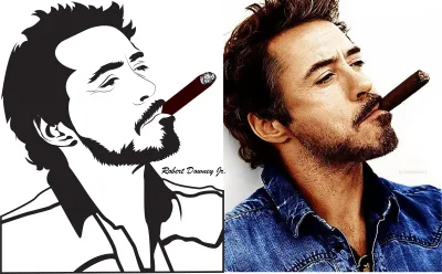 do vector line art of your object or portrait 
