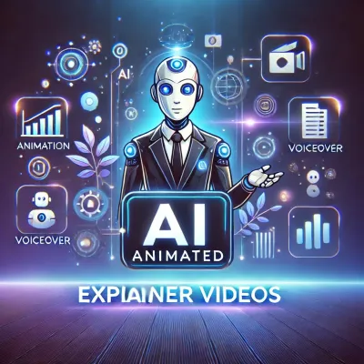 "I will create AI-animated explainer videos for your business with voiceover & HD quality"